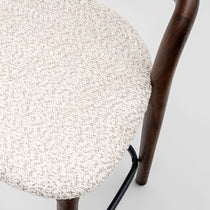 Willow counter stool, light beige mélange bouclé