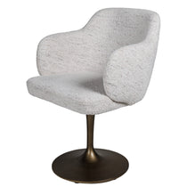 Devon swivel chair, light gray chenille