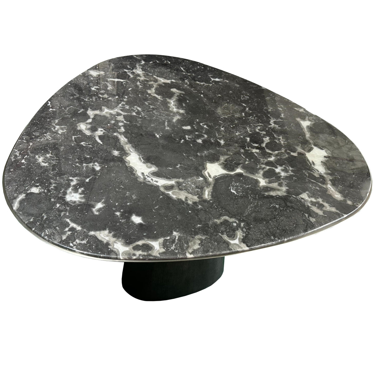 Rosco triangular dining table, marble tabletop