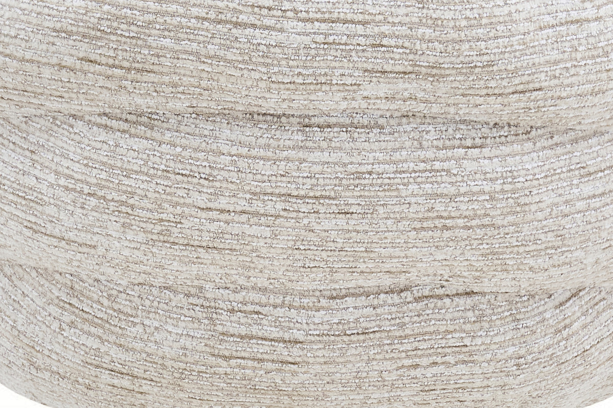Close-up of the supplied Oatmeal Corded Chenille upholstery for SHELL