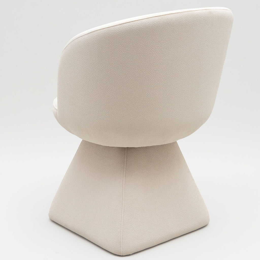 Lorette swivel chair, cream chenille