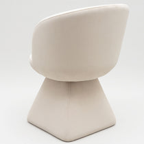 Lorette swivel chair, cream chenille