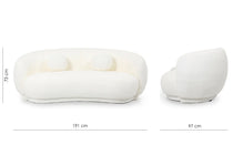 EMILY sofa dimension drawing: W 191 × D 97 × H 73 cm