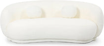 EMILY sofa shown in Natural Bouclé, front view