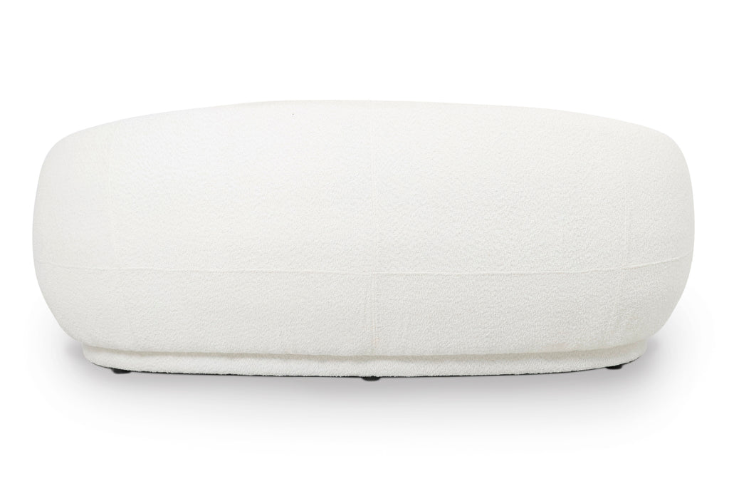 EMILY sofa in Natural Bouclé, rear view