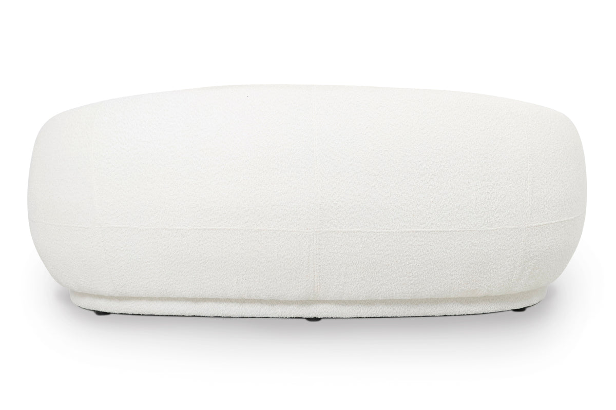 EMILY sofa in Natural Bouclé, rear view