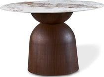ATLAS round dining table with a Pandora top, full table view