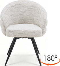 SHELL dining chair with the supplied 180-degree swivel illustration