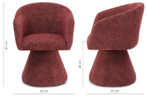 EVA dimensions: width 62 cm, depth 57 cm, height 81 cm and seat height 49 cm