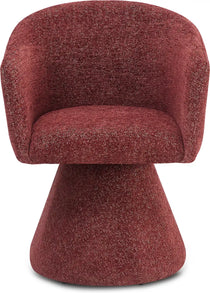 EVA dining chair in Merlot Vein, front view