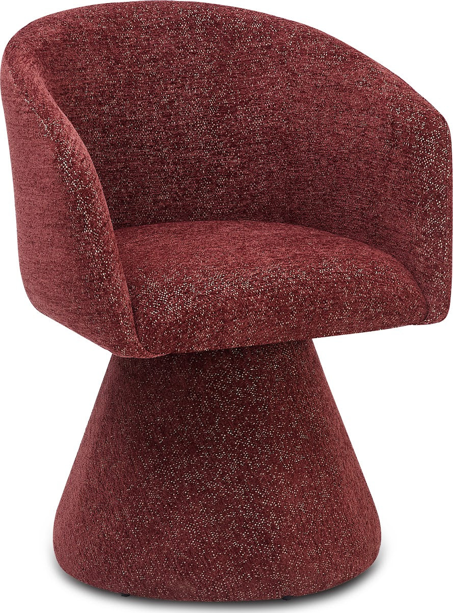 EVA dining chair in Merlot Vein, angled front view
