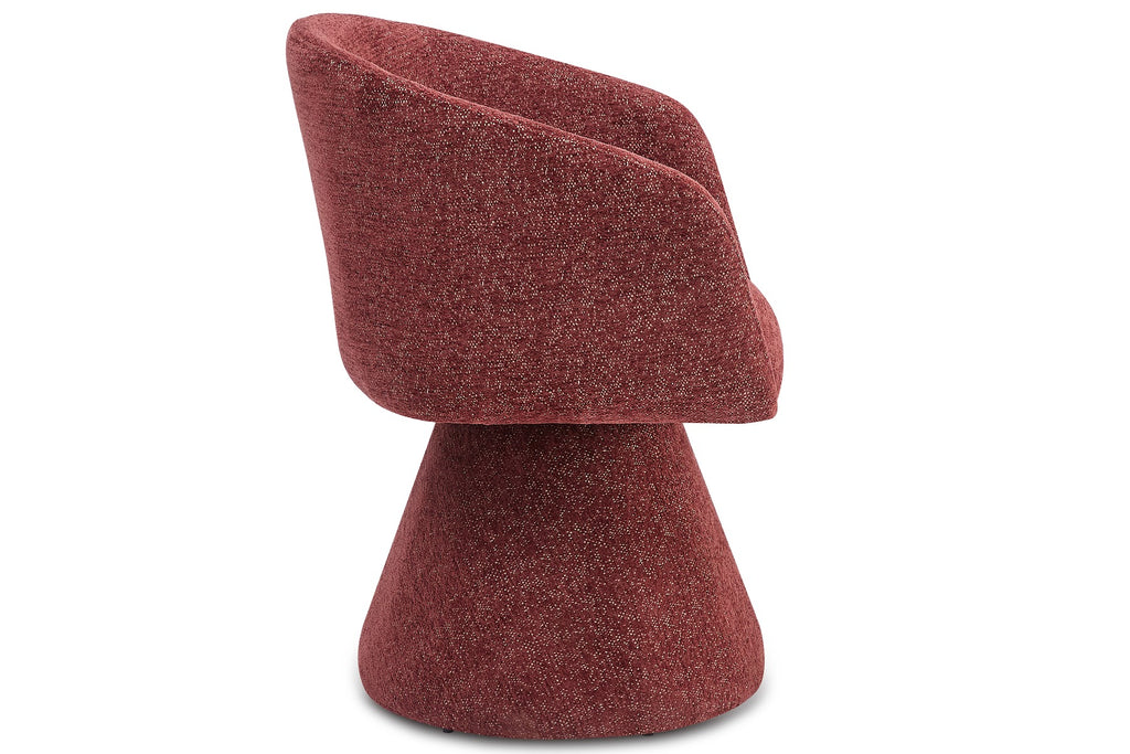 EVA dining chair in Merlot Vein, side view