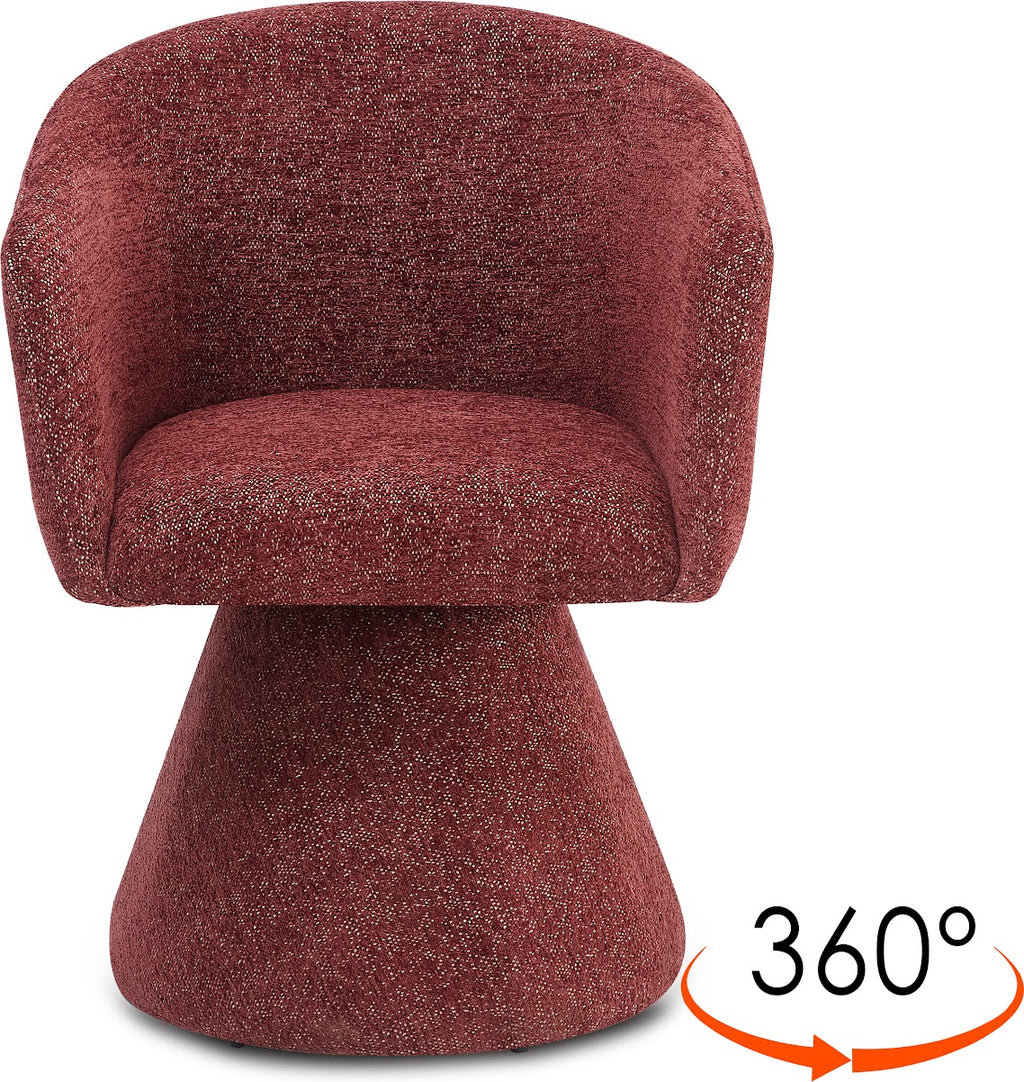 EVA dining chair with the supplied 360-degree swivel illustration