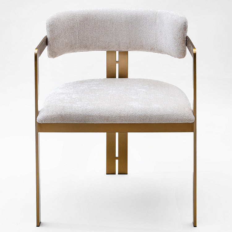 Orlean dining chair, pearl chenille