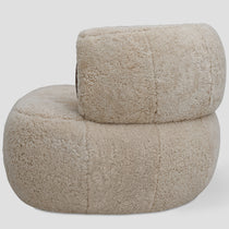 Blume swivel armchair, 89 cm, genuine sheepskin