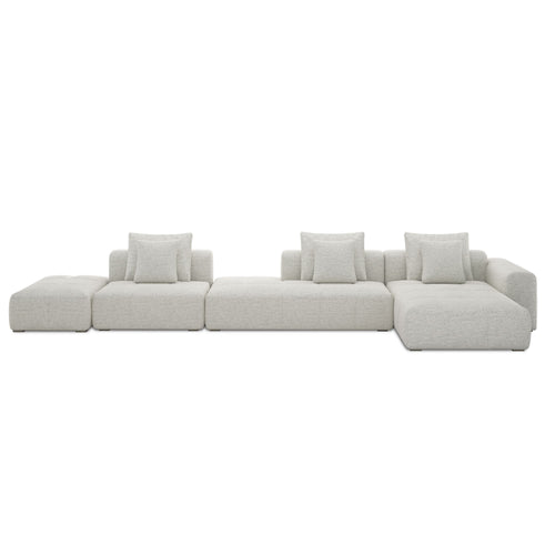 Verdon modular sofa, 10 configurations, 479 cm, light gray chenille