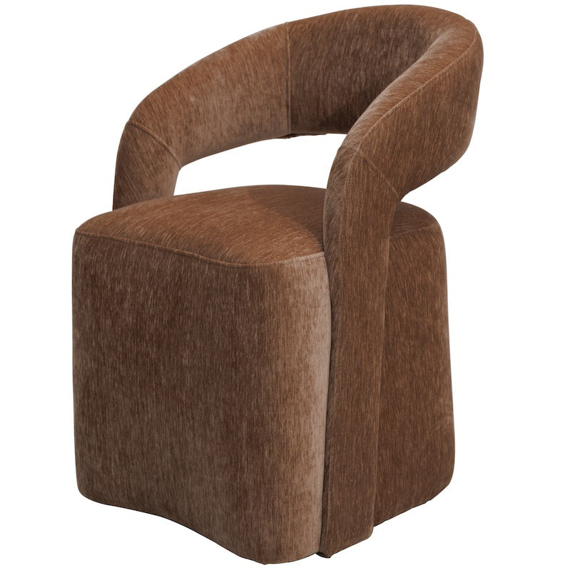 Sloan armchair on casters, light brown chenille