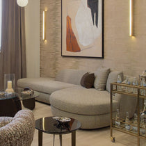 Ferrara corner sofa, 300 cm, burlap-weave fabric