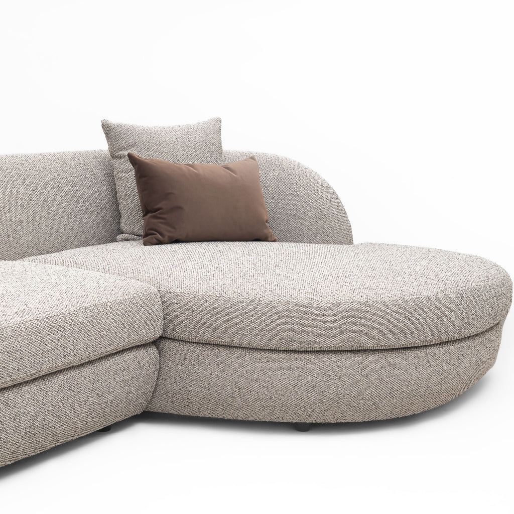 Ferrara corner sofa, 300 cm, burlap-weave fabric