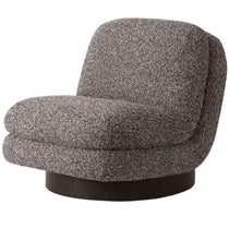 Brug swivel armchair, 102 cm, textured jacquard in chocolate mélange