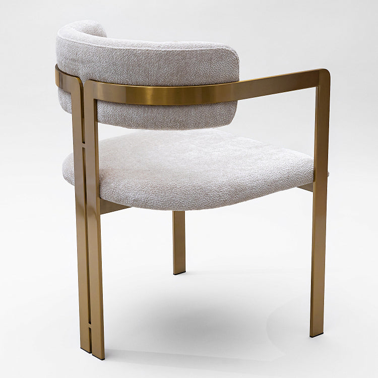 Orlean dining chair, pearl chenille