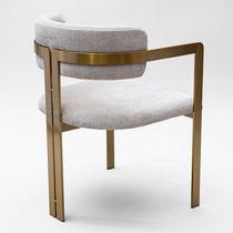 Orlean dining chair, pearl chenille