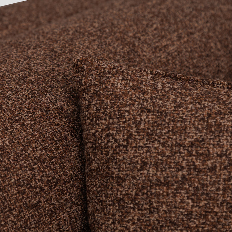 Liora modular corner sofa (right/left-hand configuration), 308 cm, brown melange bouclé
