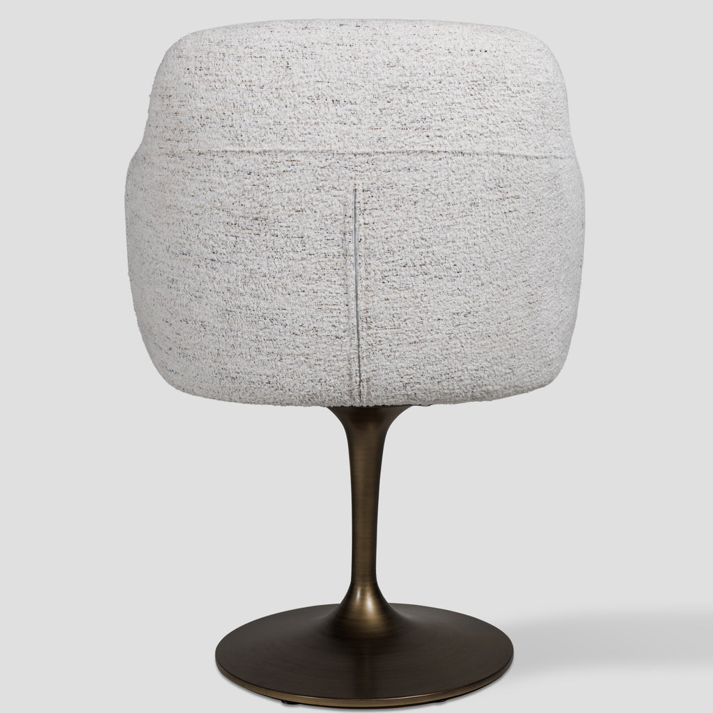 Devon swivel chair, light gray chenille
