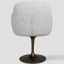 Devon swivel chair, light gray chenille
