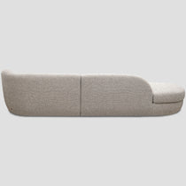 Ferrara corner sofa, 300 cm, burlap-weave fabric