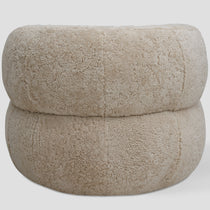 Blume swivel armchair, 89 cm, genuine sheepskin