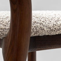 Willow counter stool, light beige mélange bouclé