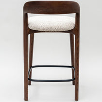 Willow counter stool, light beige mélange bouclé