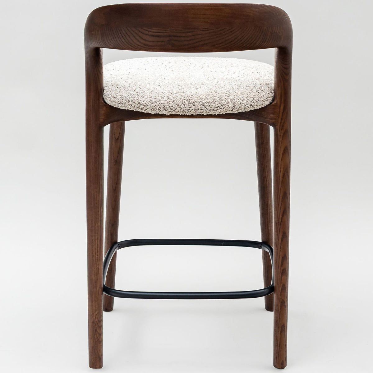 Willow counter stool, light beige mélange bouclé