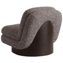 Brug swivel armchair, 102 cm, textured jacquard in chocolate mélange