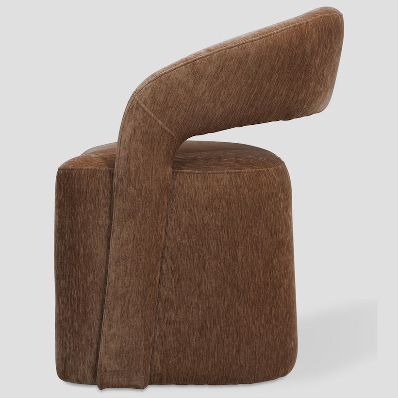 Sloan armchair on casters, light brown chenille