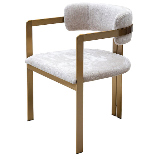 Orlean dining chair, pearl chenille