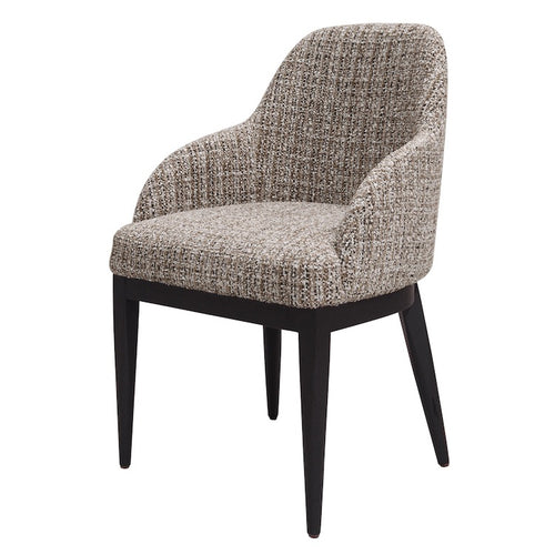 Kiton dining chair, beige-grey melange bouclé