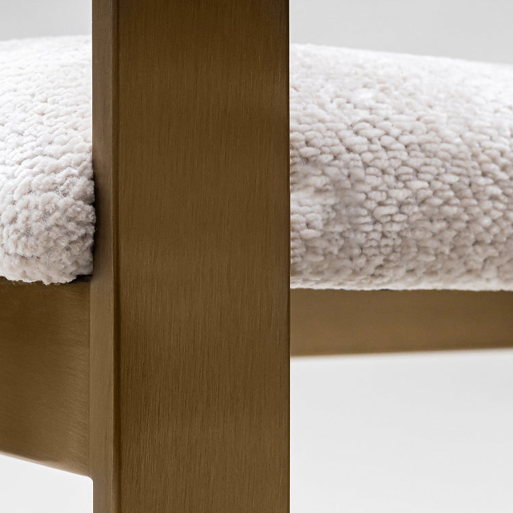 Orlean dining chair, pearl chenille