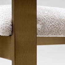 Orlean dining chair, pearl chenille