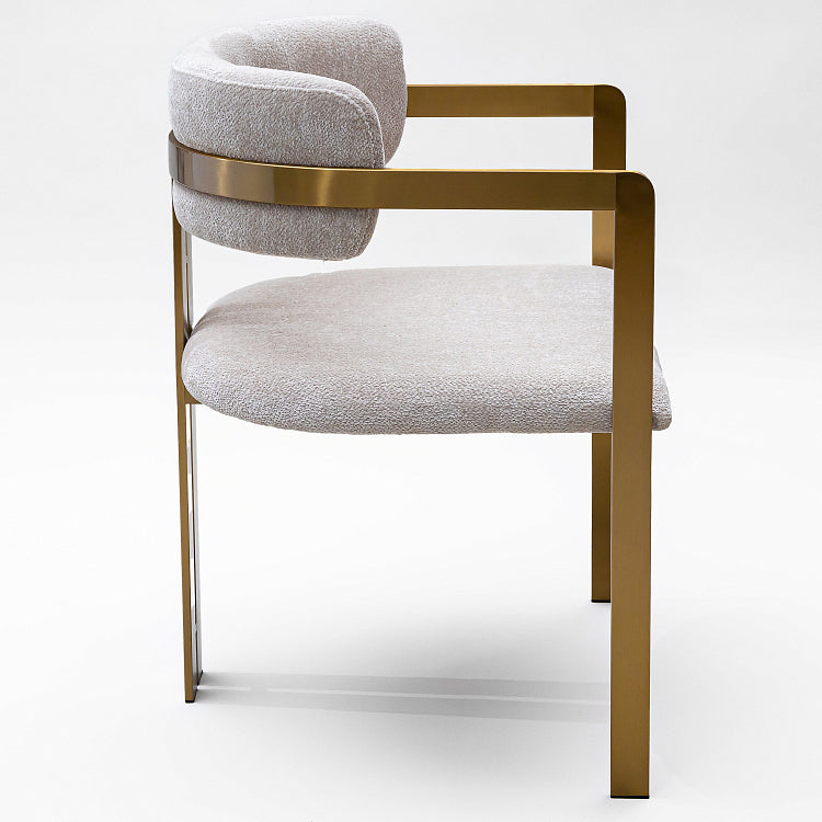 Orlean dining chair, pearl chenille