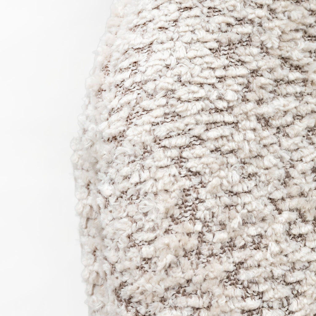 Willow dining chair, light beige melange bouclé