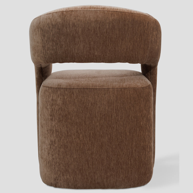 Sloan armchair on casters, light brown chenille