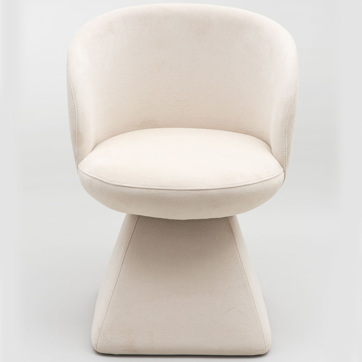 Lorette swivel chair, cream chenille
