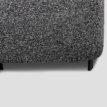 Bergman M 247 cm straight three-seater sofa, black and white bouclé