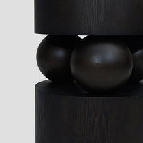 Kama round side table, veneer