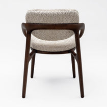 Willow dining chair, light beige melange bouclé