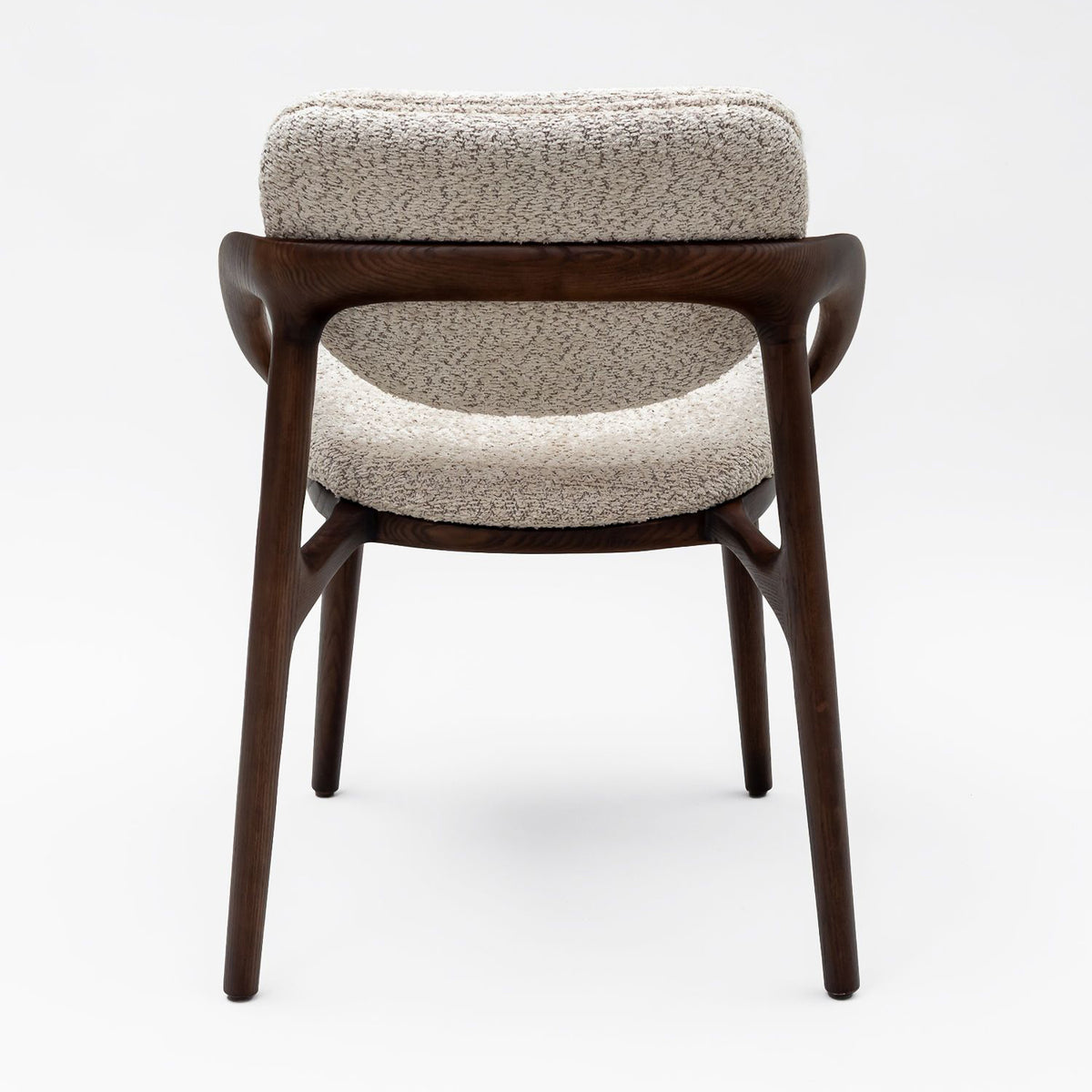 Willow dining chair, light beige melange bouclé