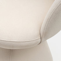 Lorette swivel chair, cream chenille