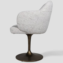 Devon swivel chair, light gray chenille